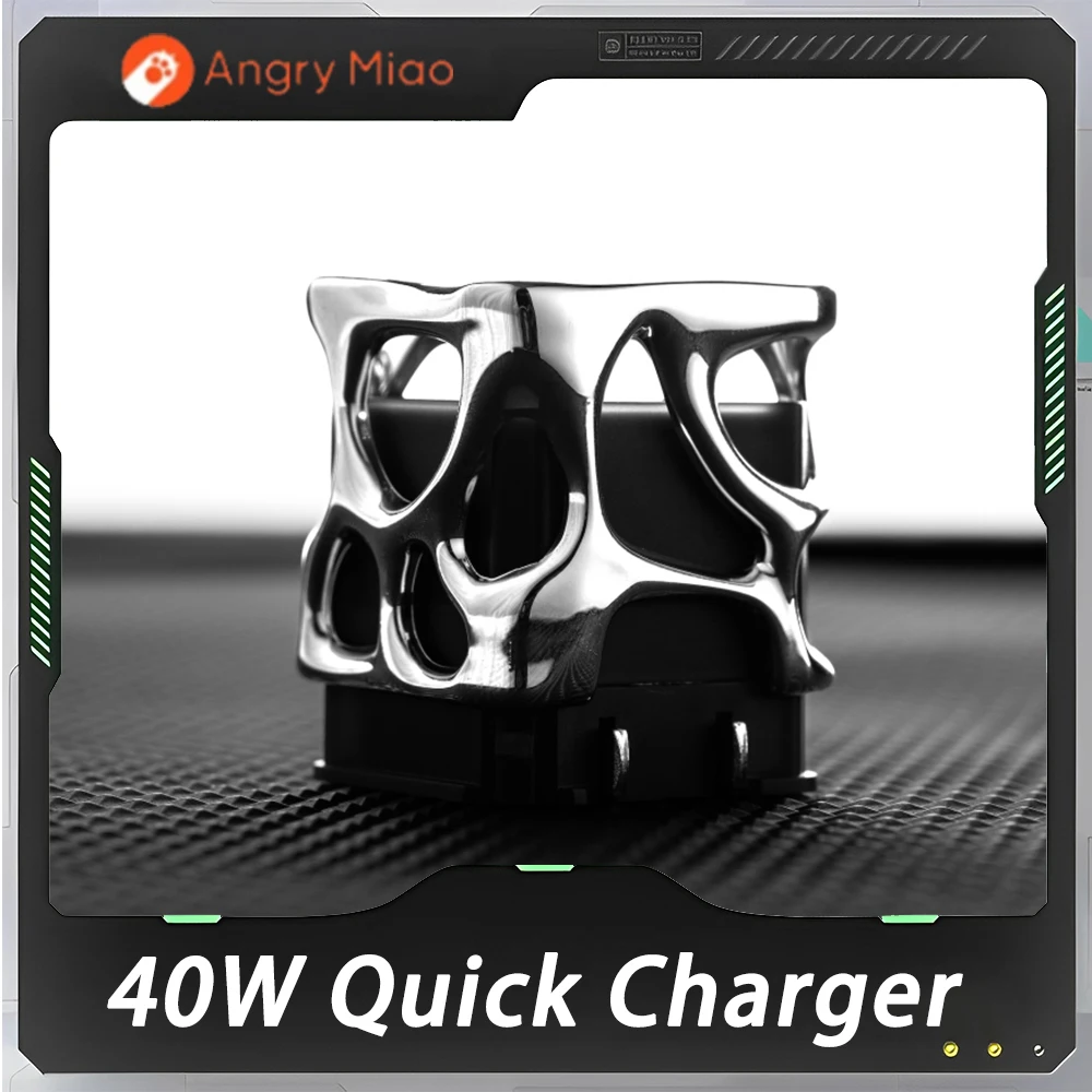 

Angrymiao Emptiness Hollow Out 40W Quick Charger Mini Portable Heat Dissipation Volume Fast Charging For iphone Android iPad