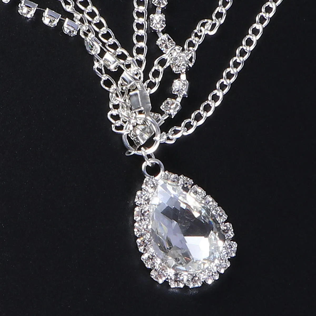 الجبين سلسلة حجر الراين البوهيمي أغطية الرأس الزفاف Frontlet مجوهرات الزفاف الزفاف الجبين سلسلة الشعر التبعي ديكور #3