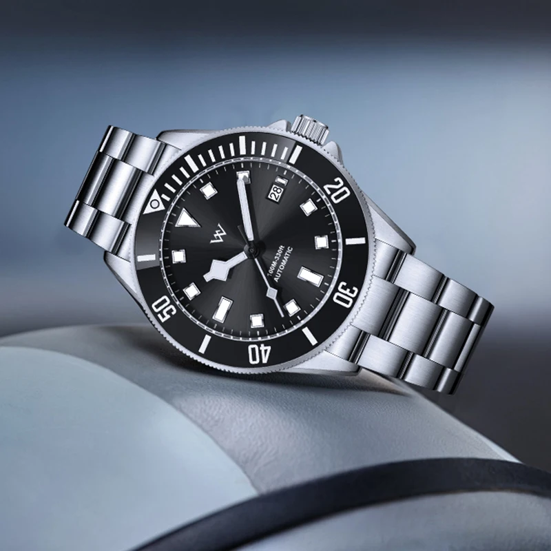 ساعة WM ساعات آلية أوتوماتيكية مقاومة للماء كلاسيكية كاجوال لرجال الأعمال ساعة Welly Merck WM089M