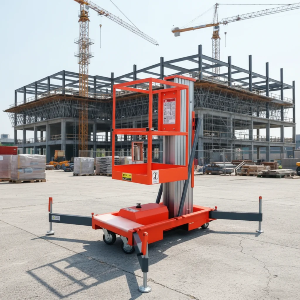 4M-10M Single Mast Telescopic Electric Ladder Lift Aluminum Alloy Hydraulic Mast Platform Electric Lift Tables