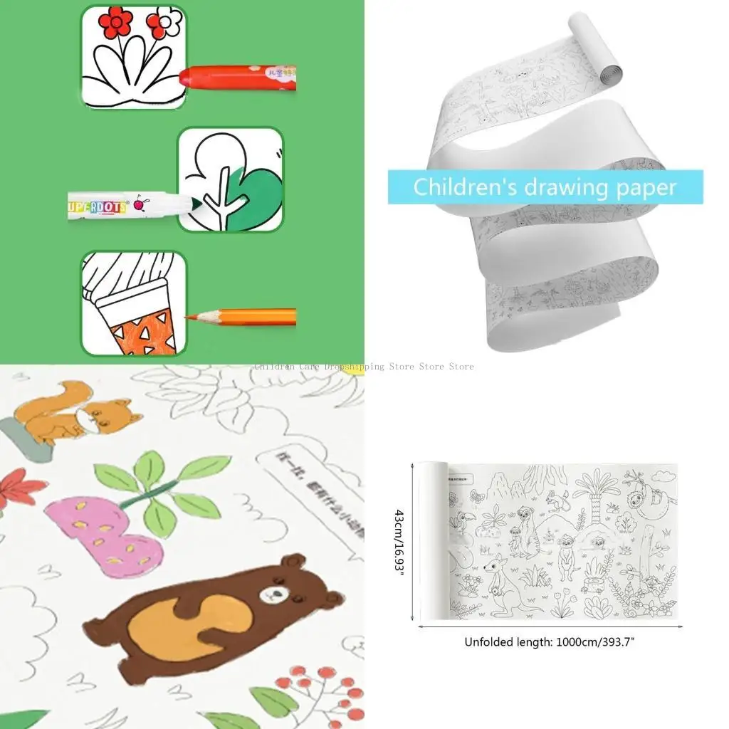 DIY tekenrol Kid kleurpapier speelgoed cadeau voor kinderen DIY teken- en kunstbenodigdheden