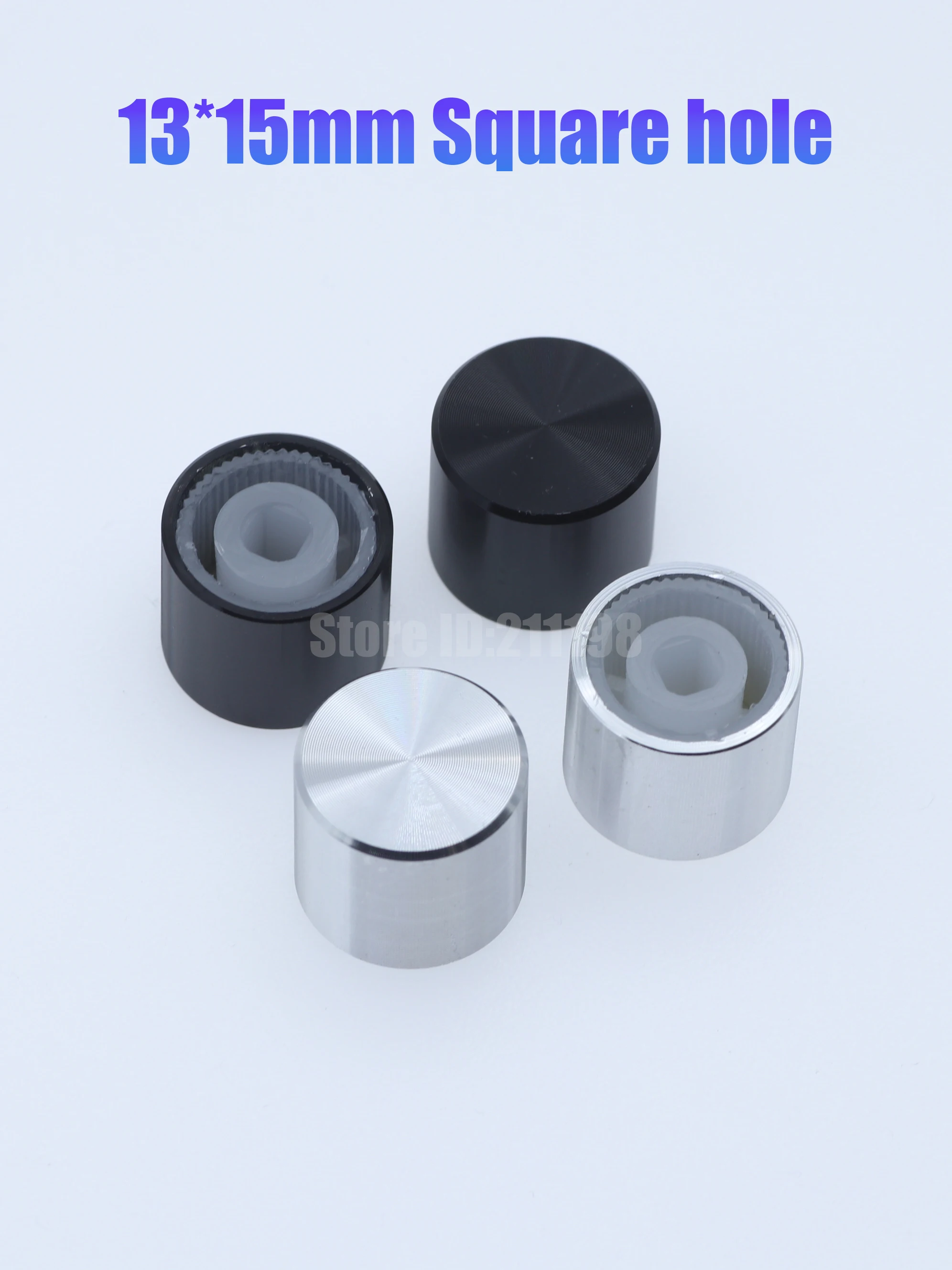 5Pcs/Lot Knob Knob Aluminum Silver Aluminum Ecru Diameter 15Mm Height 13Mm Plastic Heart And Slotted Button Cap