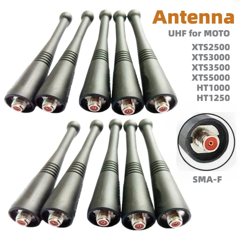 

10pcs 9cm UHF 806-941MHz SMA-F Stubby Antenna for M0torola XTS2500 XTS3000 XTS5000 HT1000 MTS2000 MTX850 Walkie Talkie