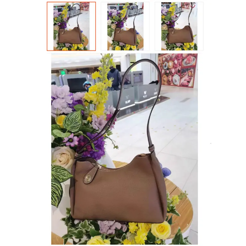 Genuine leather logo small Women Tote bag high quality designer bag 2023 handbag Adjustable length shoulder strap