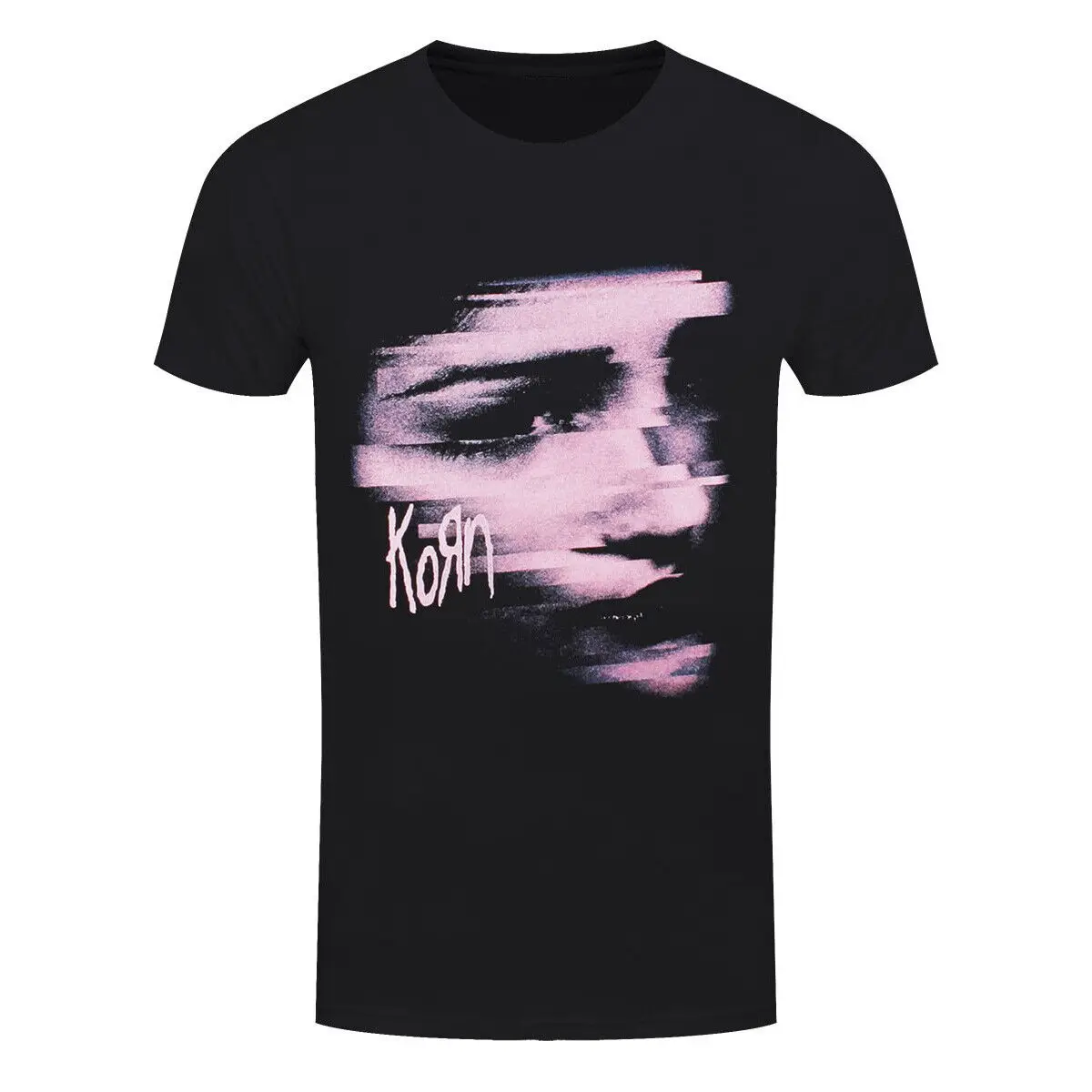 Korn T Shirt Chopped Face Rock Band New Black Official