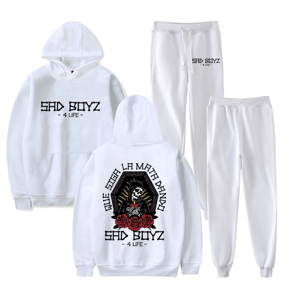 Sad Boyz 4 Life Merch Junior H Hoodie Jogger Pants Two Piece Set Sweatshirts+Sweatpants 2023 Tour Men Women's Set