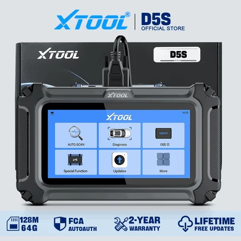 XTOOL D5S Car Diagnostic Tool Gearbox ABS EPB SRS Engine System Scanner 16 Resets Service OBD2 Scanner All Function Free Update