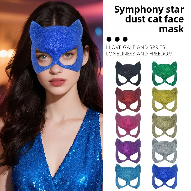 

Halloween Party Cats Mask Masquerade Mask Half Face Mask Girls Gifts Makeup Ball Mask Party Carnival Easter Half Face Mask