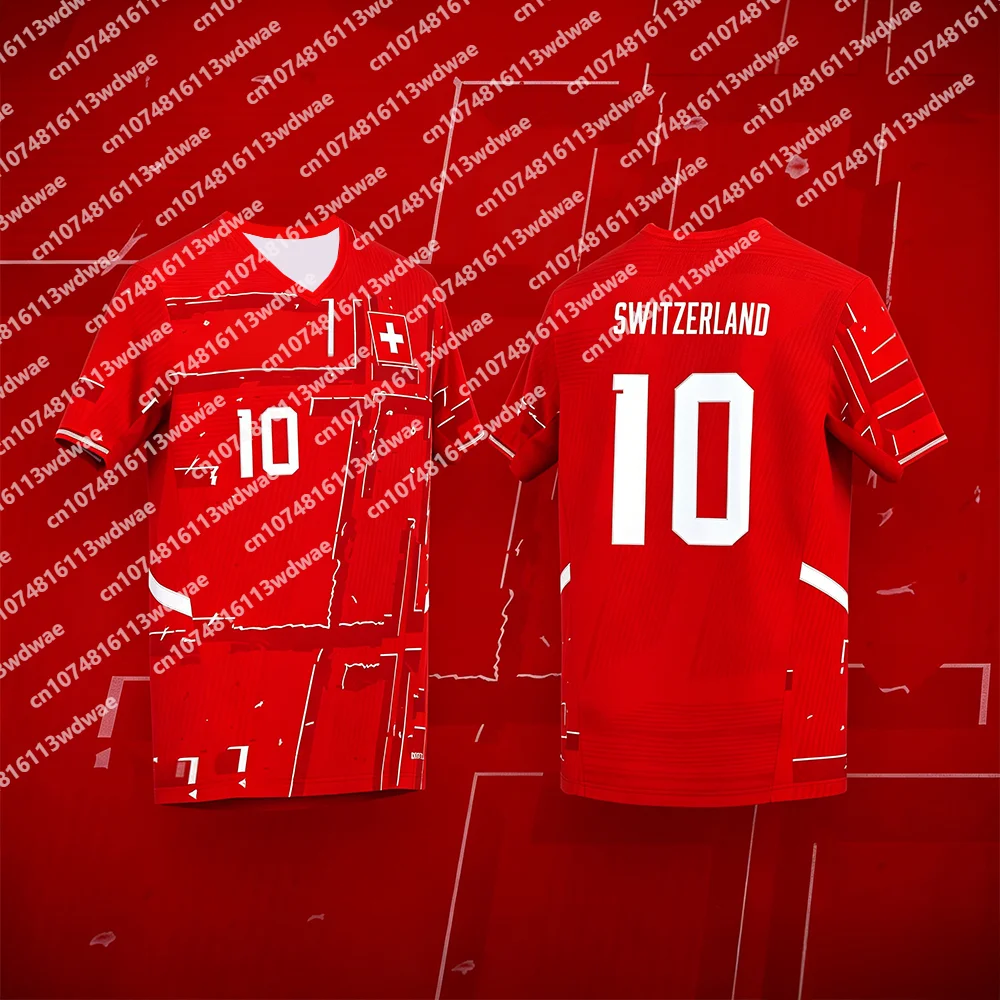 Switzerland Classic Jersey Quick-Drying SWITZERLAND 10 Jersey Switzerland National Training Suit Special Edition Kid Tee - view 2