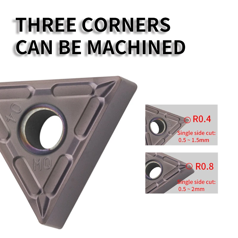 Imagem -04 - Carboneto de Inserção para Mtjnr l Externo Ferramenta de Gerencio Tnmg Cortador Cnc Torno Lâmina Aço Inoxidável Tnmg160404 Tnmg160408 Tnmg160412