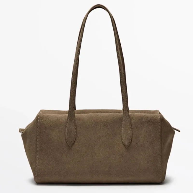 

Новая замшевая сумка-тоут, модная матовая искусственная кожа, большая вместительная винтажная простая сумка на плечо, модная женская сумка