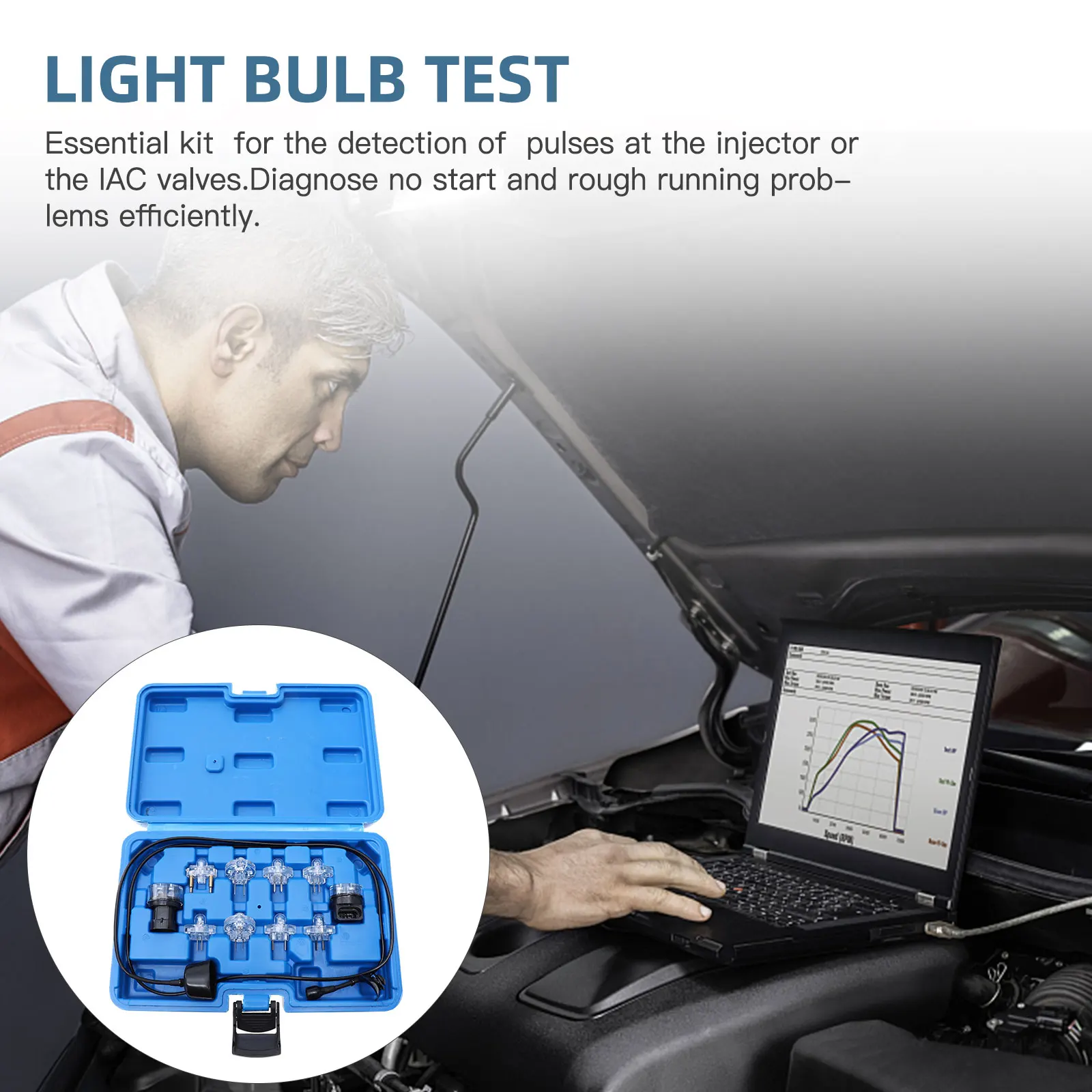 

Car Circuit Tester Professional Lights Kit Auto Electric Repair Tool Fuel Injector Test Automotive Maintenance Handheld Tools