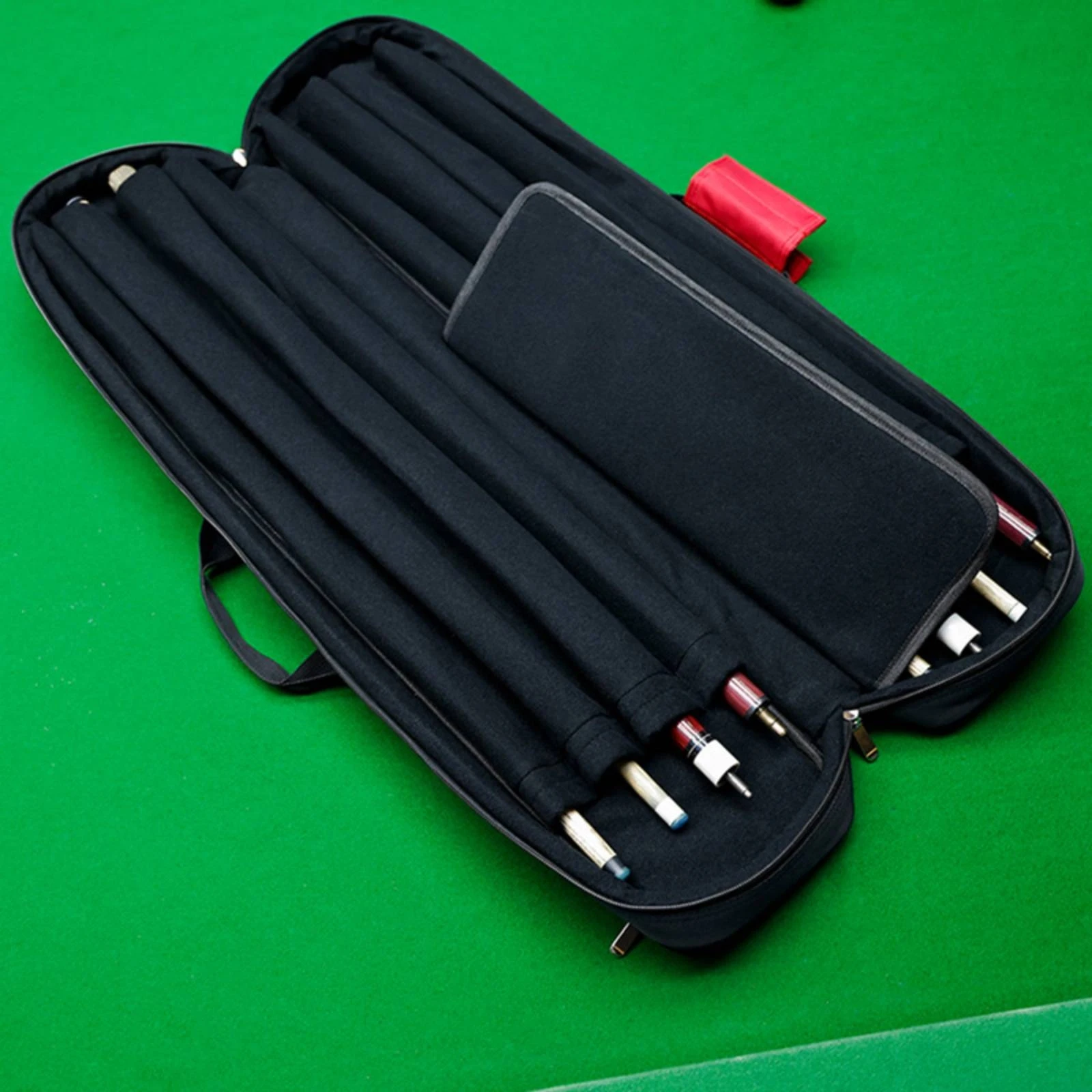 8-Slot Cue Case Padded Slots Snooker Cue Case Sports Gear Lightweight Heavy-Duty for Billiard Hall view 4