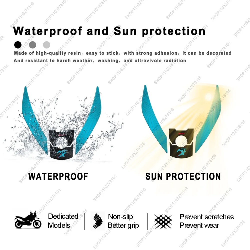 3D Resin Sticker For 800 MT-X 800MTX 2025 2026 Motorcycle Accessories Front Fender Protection Waterproof Protective kit Sticker