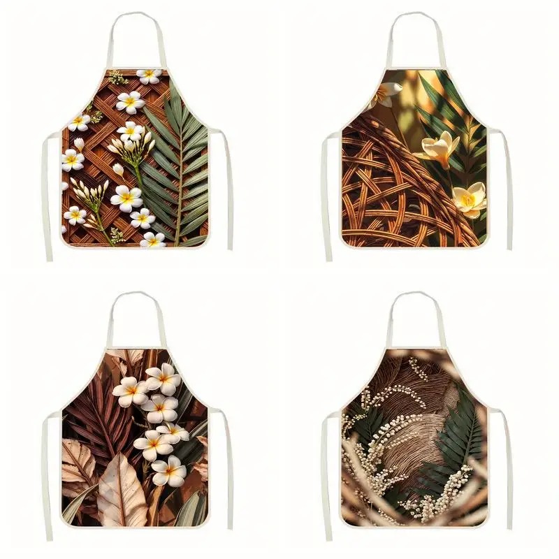 

Floral & Tropical Apron Linen apron, suitable for kitchen cooking, parent-child interaction, painting and other scenarios