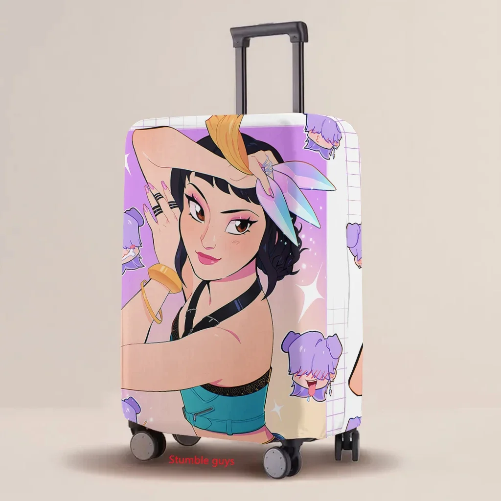Custodia protettiva per bagagli in cartone animato Kpop Demon Hunters Custodia elastica per valigia Elementi essenziali da viaggio ​