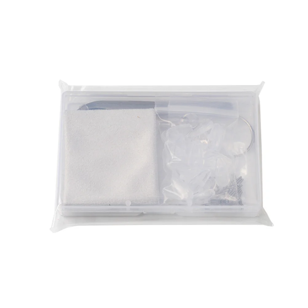 

1Set 13Mm Replacement Nose Pads Set Soft Silicone for Eyeglass Repair Kit Includes Tool Compact Storage Box Eyewear Accessories