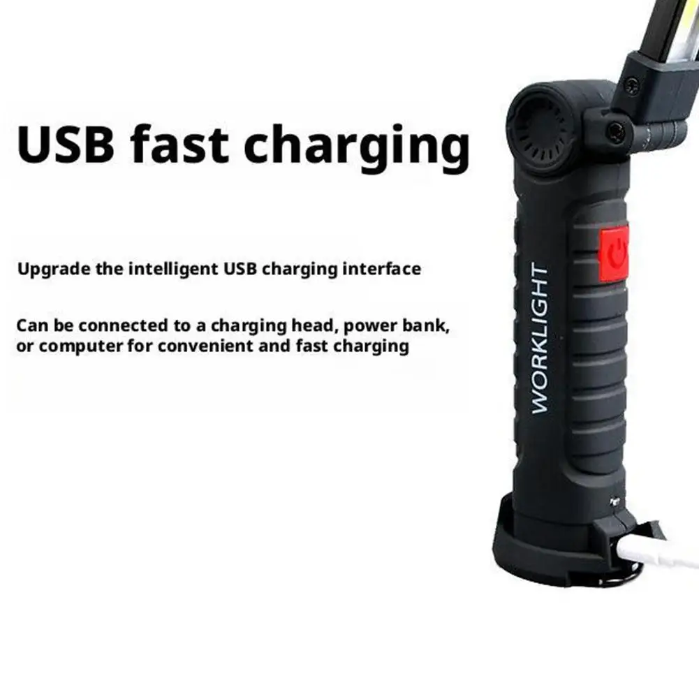 

Rechargeable LED Work Light - Magnetic Base with 360° Rotation & 5 Modes for Car Repair