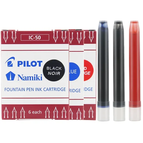 Imagen 1 del producto Original Pilot IC-50 ic50 ic 50 cartuchos de tinta bolsa de tinta FP-50r 78g negro blu rojo 3 colores