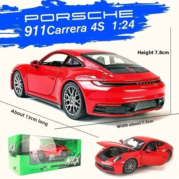 

WELLY1:24 Porsche 911 Carrera 4S Sports Car Simulation Alloy Car Model Toy Collection