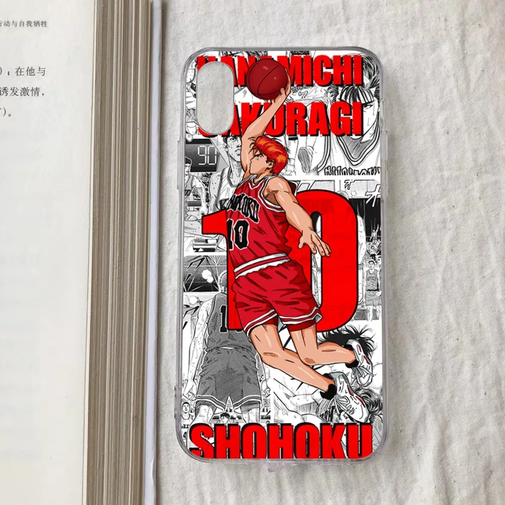 Funny Anime Slam Dunk Shohoku Phone Case For iPhone 15 14 11 12 13 Mini Pro XS Max Cover 6 7 8 Plus X XR SE 2020 Funda Shell