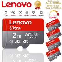 Lenovo High Speed Micro TF SD Card 2TB 1TB 512GB 256GB 128GB TF Flash Memory Card Driving Recorder Cameracartão De Memória 128GB