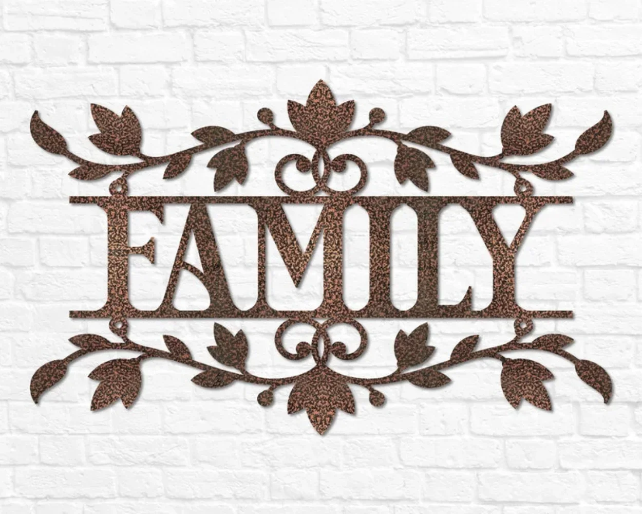 Personalized Metal Family Sign Wall Decor Family Art Metal Word Cursive Marker Ornament Home Charm Unique Family Decor