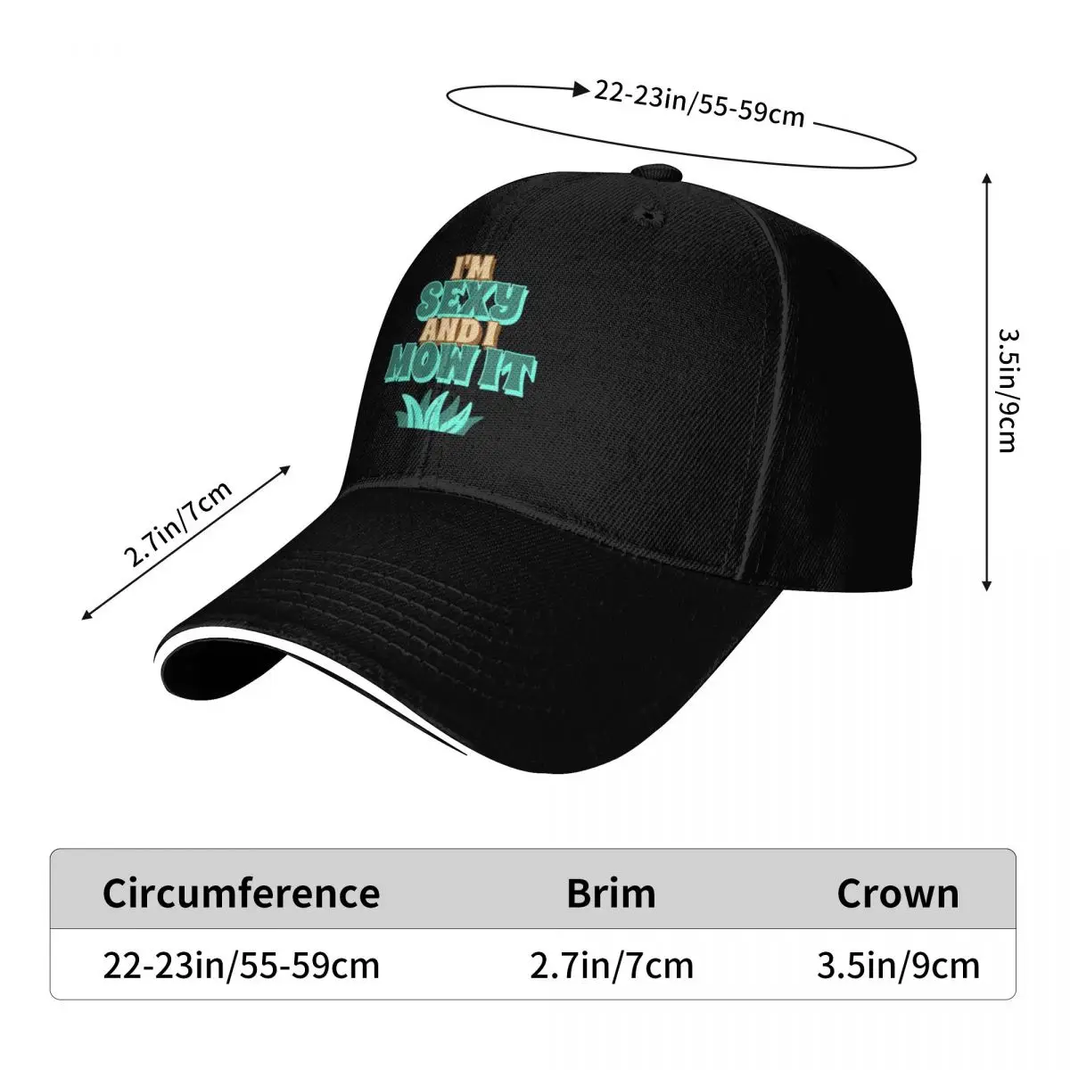 I'm Sexy And I Mow It Baseball Cap Military Tactical Cap Golf Hat Men's Caps Women's