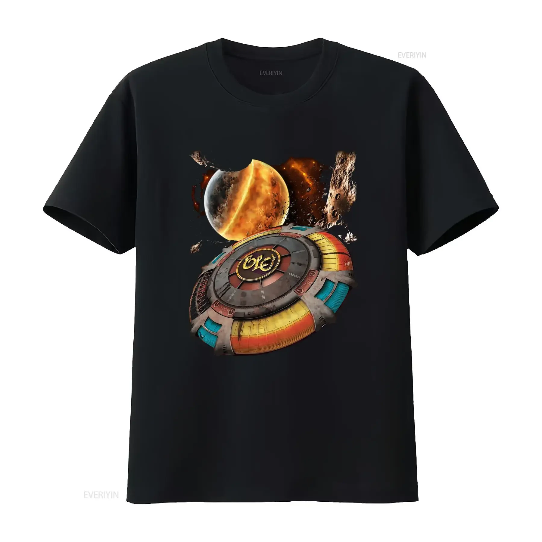 Camiseta Retro de Música, Diseño de Out of the Blue Electric Light Orchestra ELO Xanadu Space UFO, Estilo Vintage Lavado, Versátil y Suave