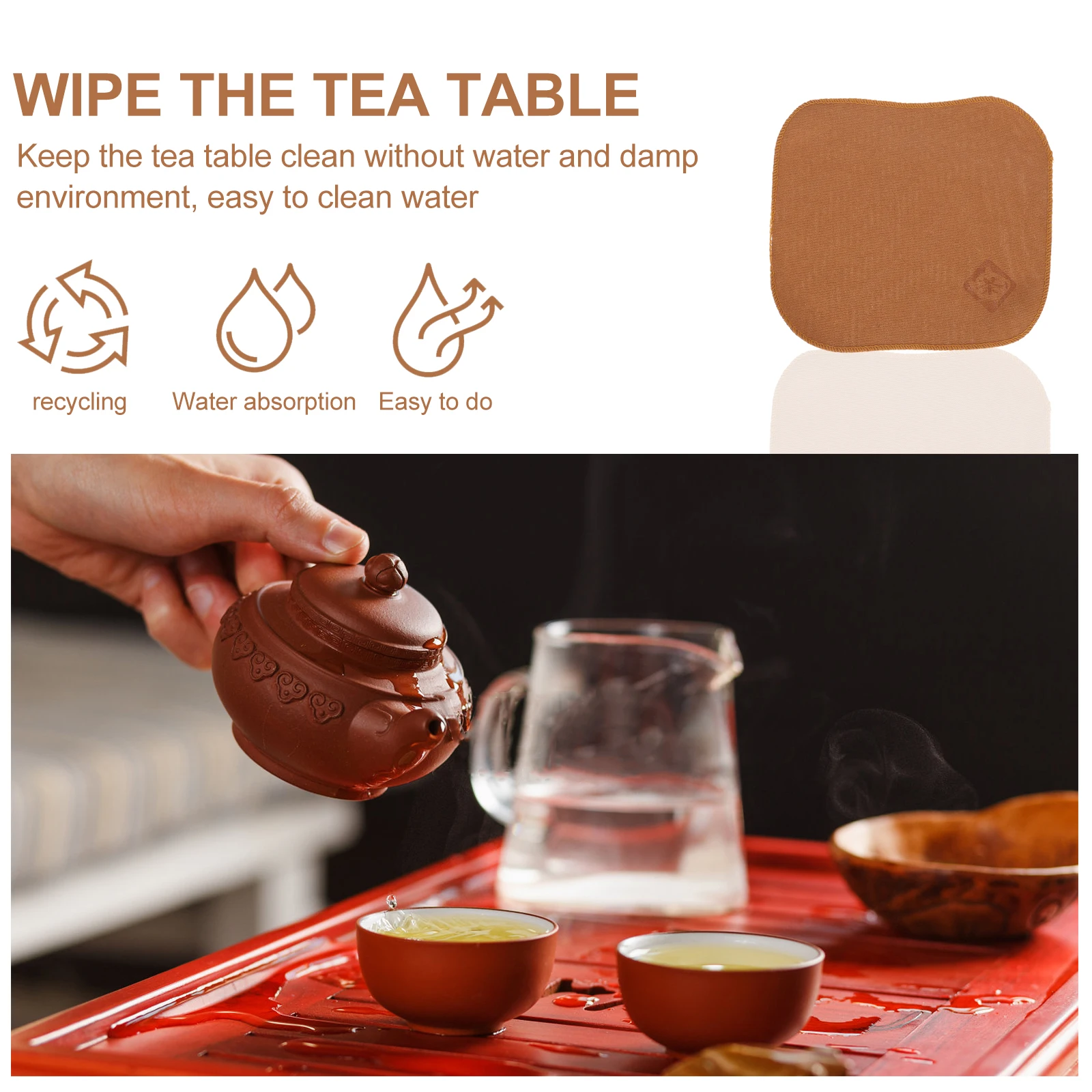 

20pcs Towel Premium Multipurpose Cleaning Cloth Water Absorbent Kitchen Tea Napkin Towel Chinese Style High End Gift