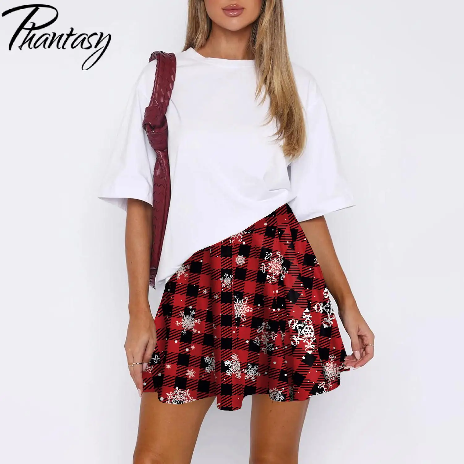 Phantasy Plaid Pleated Skirts Skirt Y2K Streetwear Vintage School Uniform A-Line Gym Student Short Skirt Girl Xmas Dress Up