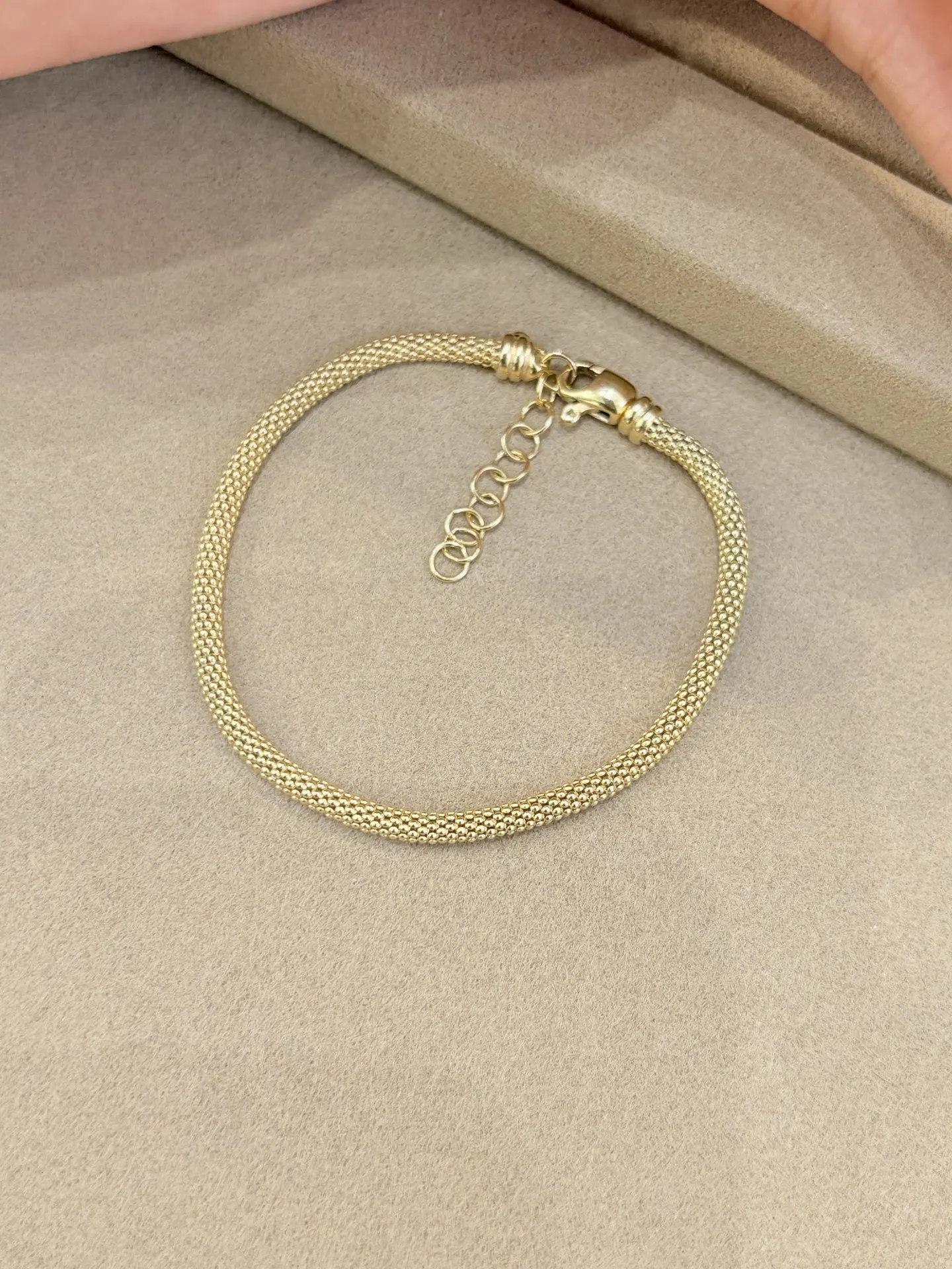 

Italian - style Fishnet Silver - plated Gold Bracelet: Exquisite Accessory for Every Occasion-Premium Quality.Flawless Details