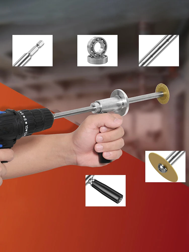 Inside PVC Pipe Cutter Plumbing Internal Cutter with 1/4in Hex Shank Plumbing Inside Cutter Tool for Impact Drivers and Drills