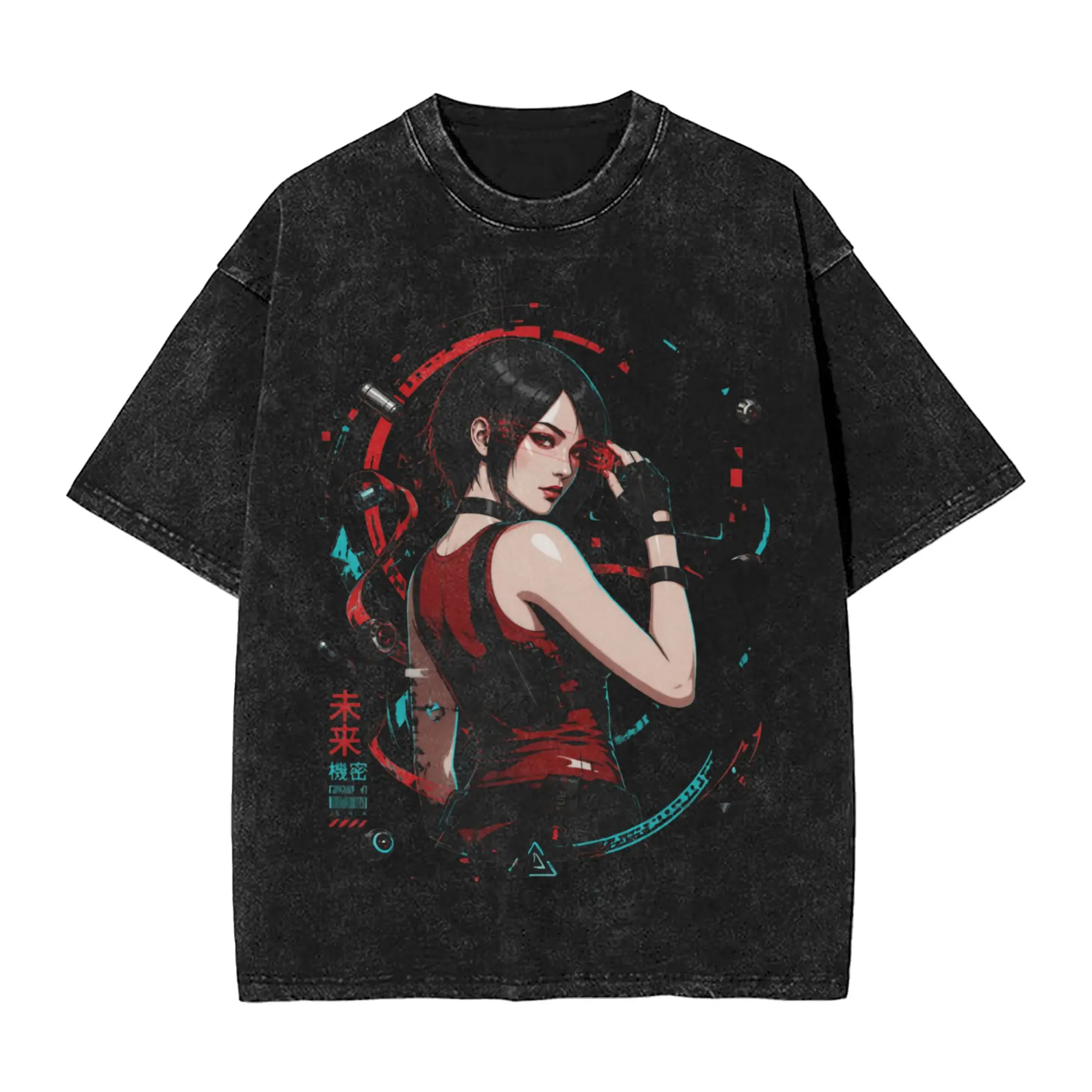 Men Women T Shirt Ada Wong Red Dress Washed T Shirts Harajuku Residents Evil Beach Tees Street Style Design Casual Clothing Gift