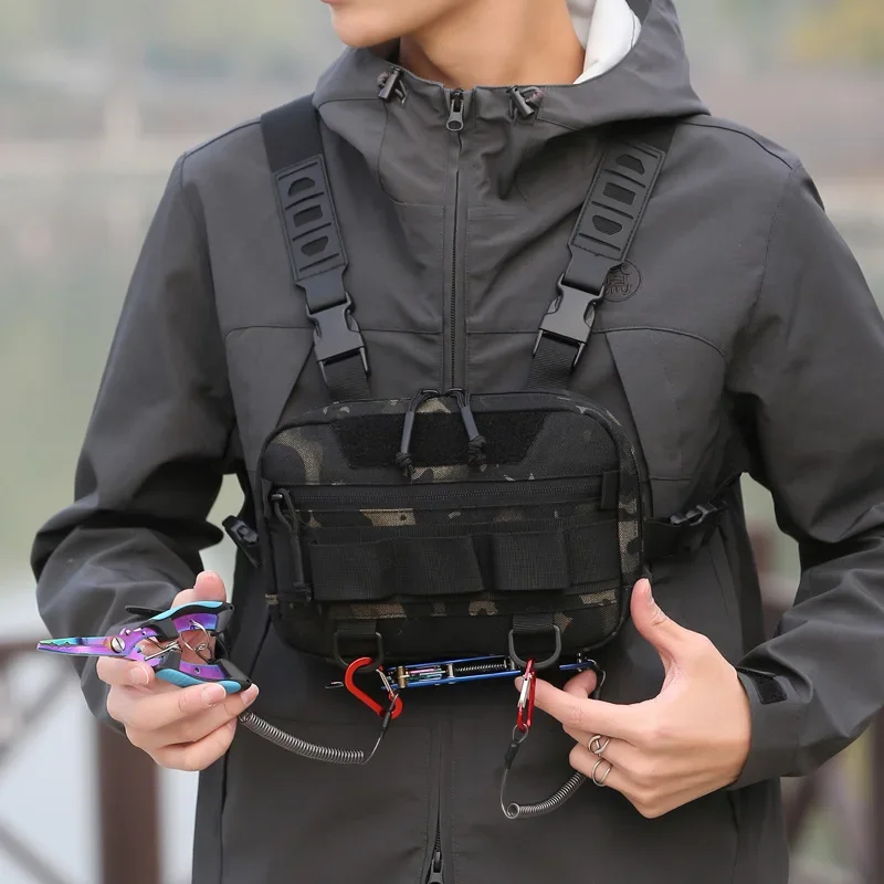 Fishing Chest Bag Men's Sports Bags Waterproof Molle Nylon Climbing Camping Backpacks Outdoor Travel Vest backpack Fanny Pack 가방