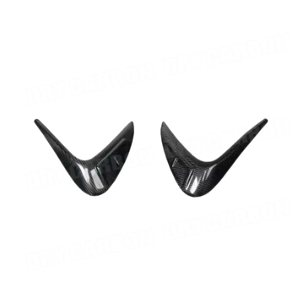 Carbon Fiber Front Fog Lamp Air Vent Trims Knife Strips for Benz S Class W223 S450 S500 Sport 2021-2023 FRP Body Kits