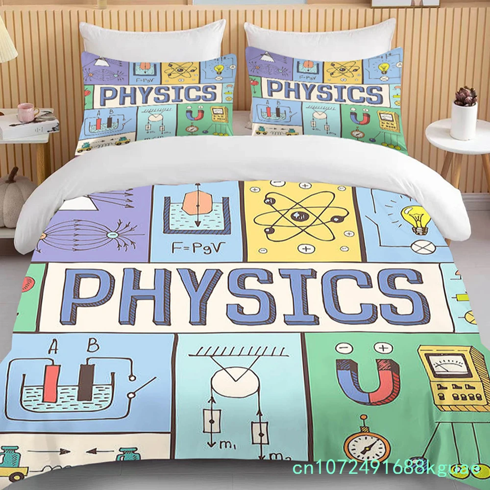Mathematical Calculation Formula Bedding Set For Adults Bed Linen Design Bedclothes Luxury Home Textiles Black White Duvet Cover