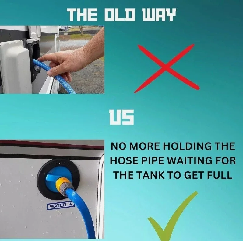 For Rheinland Water Inlet Filler Cap Caravan Motorhome Quick Hose Connector Camper RV Parts Accessories