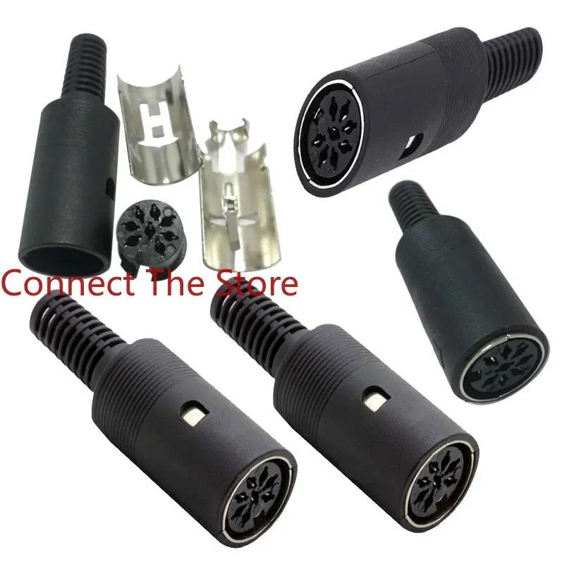 10PCS Computer Plug 8P Female Large DIN  Base     Plastic Assembly Connector