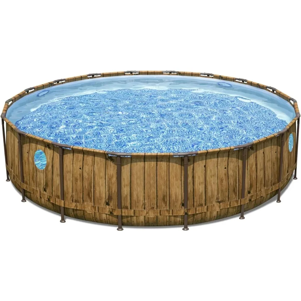 

Outdoor Hot Tubs, Above Ground Outdoor Swimming Pool Set with 530 GPH Filter Pump, Ladder, and Pool Cover Hot Tubs