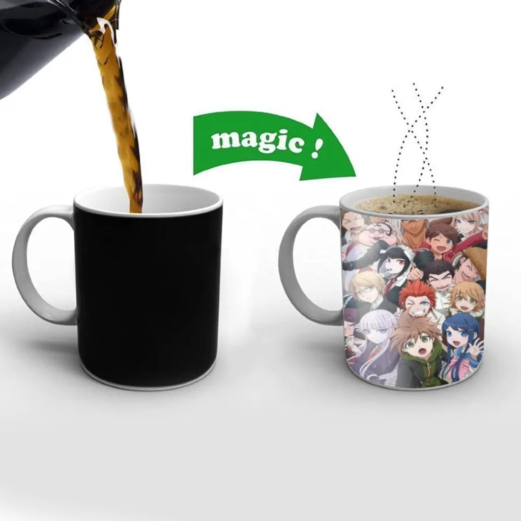 

Super Danganronpa V3 Anime Coffee Mugs Creativ Color Changing Milk Tea Cup Ceramic Magic Heat Sensitive Mug Gifts