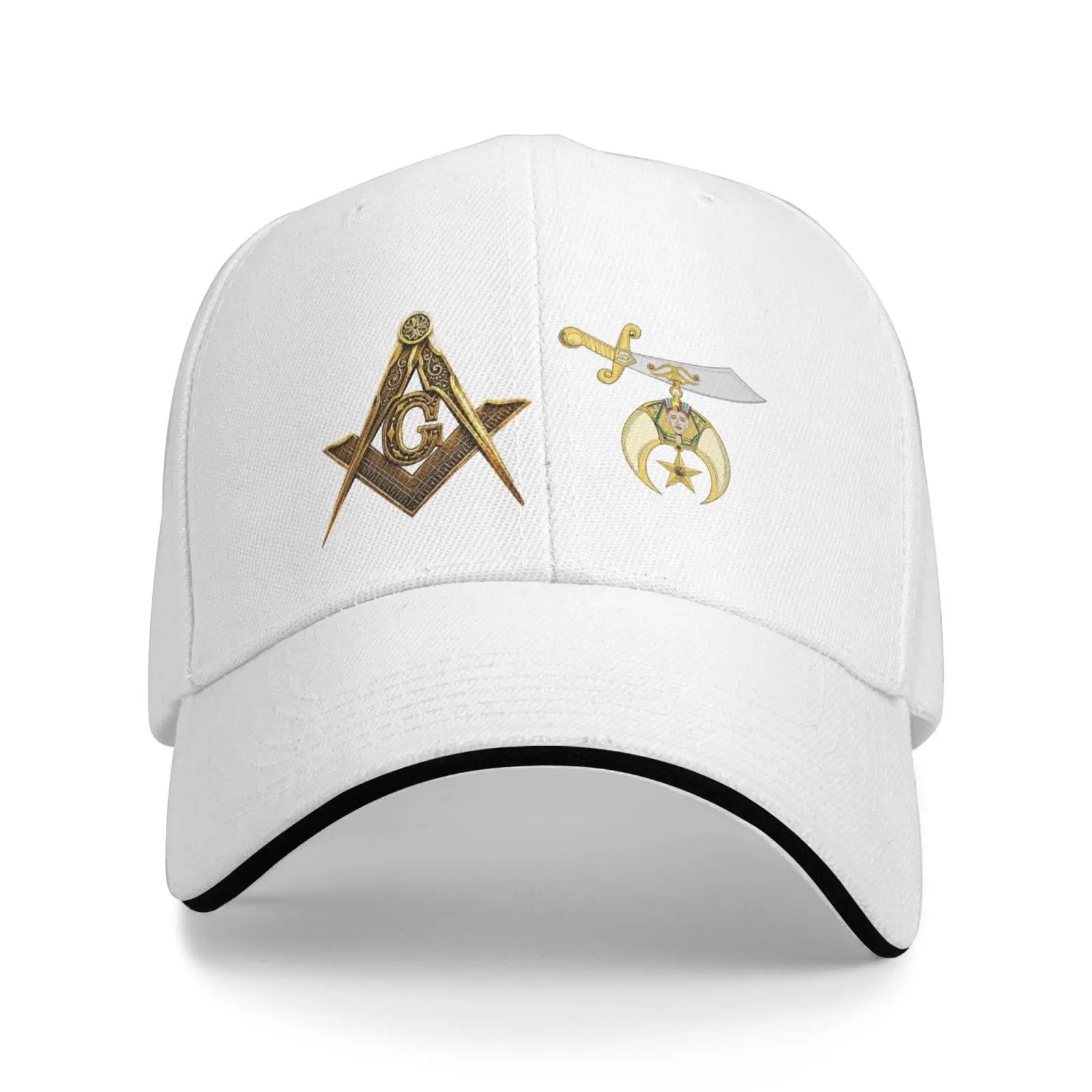 

Masonic Shriner Split Baseball Golf Cap Casquette Outdoor Trucker Hats Adjustable Custom White