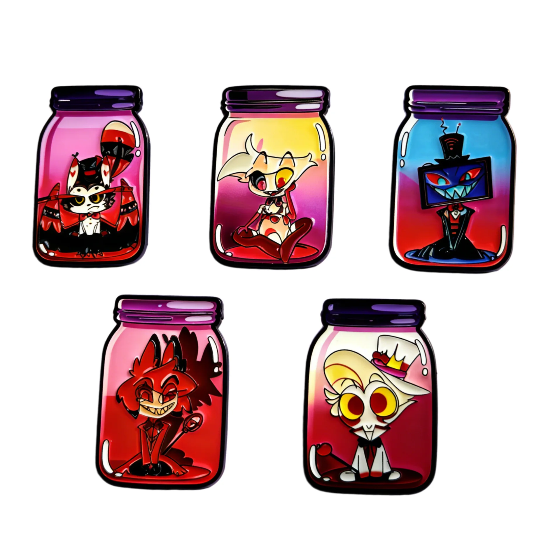 

Hazbin Hotel New Anime Brooch Cartoon Metal Badge Creative Personalized Accessory for Both Men and Women Y2k Fashion Toys Anime
