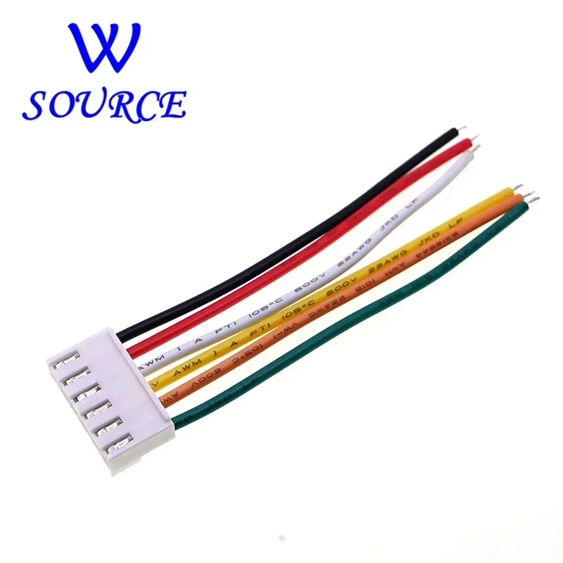 JST Pitch VH3.96 MM Female Housing Plug Sing Head Connector 2P/3P/4P/5P/6P/8P/10 Pin Wire Length 10/20/30CM 22AWG