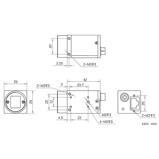 كاميرا HIKROBOT CS Series MV-CS004-10GM/GC IMX297 1/2.9 بوصة GigE Machine Vision الصناعية