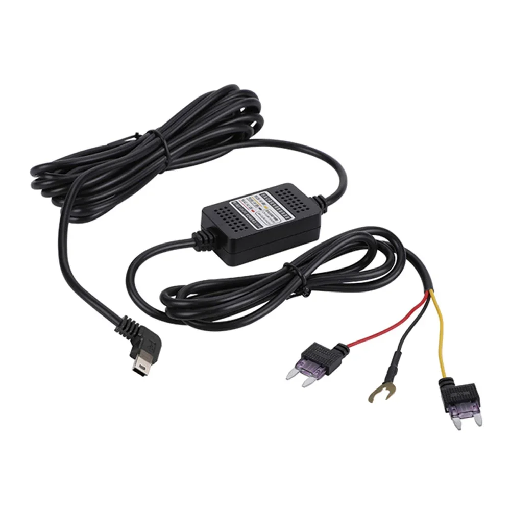1pc 12V USB Car Hard Wire Kit Box HardWire Charger Adapter Fits For Dash Cam Camera DVR New Car Driving Recorder Power Cord