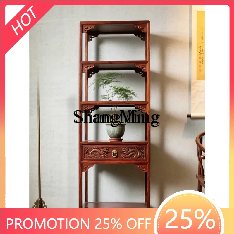 

SM entrance new Chinese-style solid wood flower stand modern simple living room household flower
