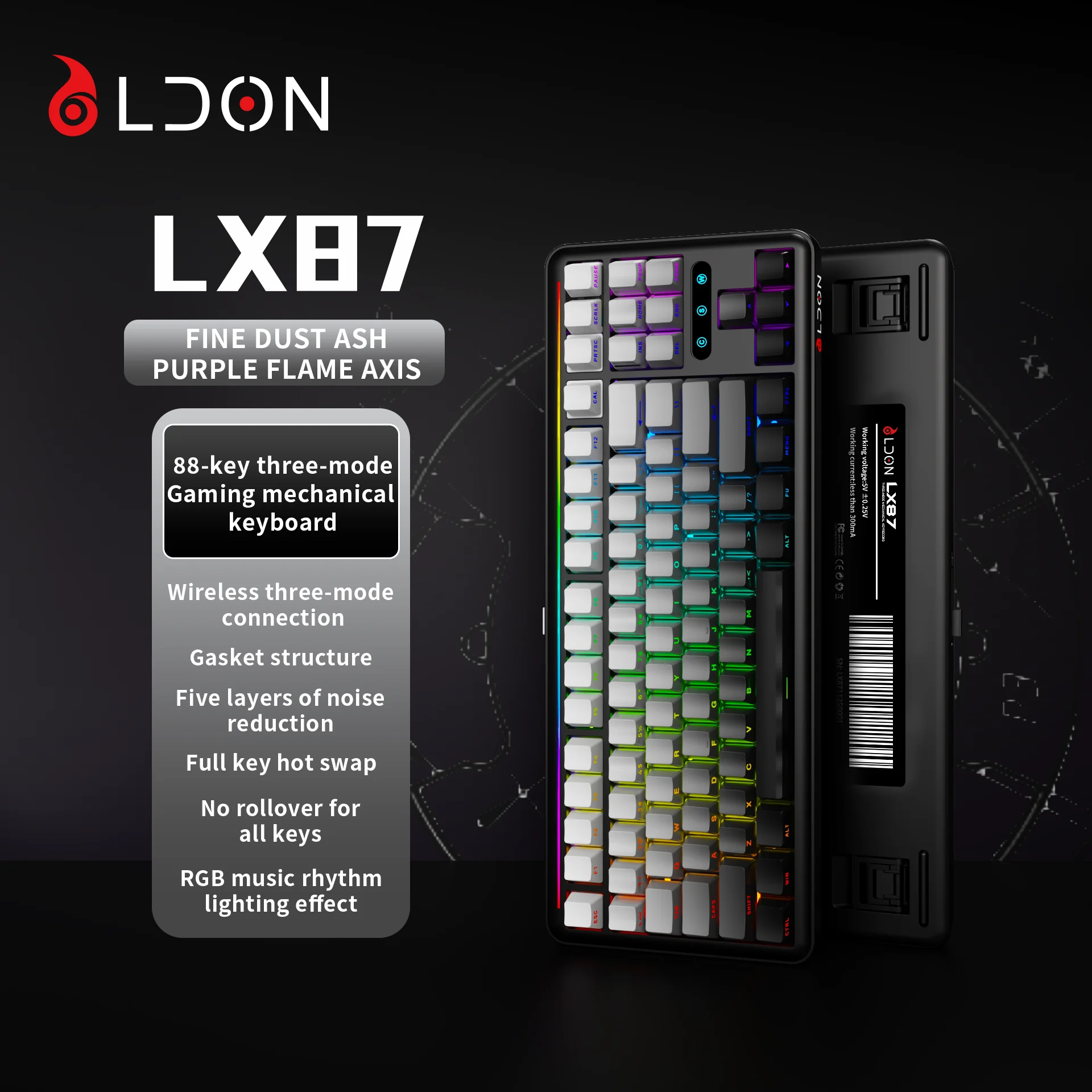 

Беспроводная трехрежимная механическая клавиатура с градиентом и гравировкой, колпачки для клавиш с полной клавишей, с возможностью горячей замены, RGB-игры