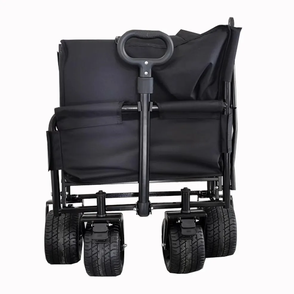 JXFT Multifunctional Four-Wheel Metal Outdoor Folding Wagon Reclining Sofa Cart for Camping Fishing with 3-Year Warranty view 4