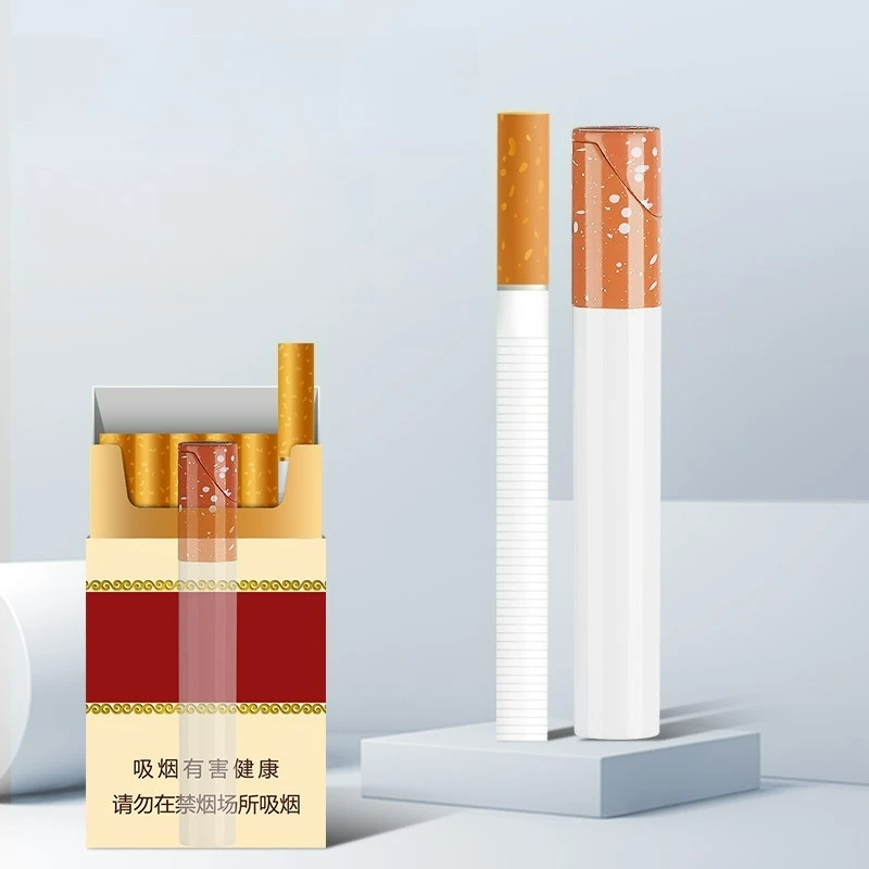2025 High Beauty Exquisite and Compact Thin Strip Butane Gas Lighter Outdoor Portable Open Flame Mini Lighters Smoking Gadgets